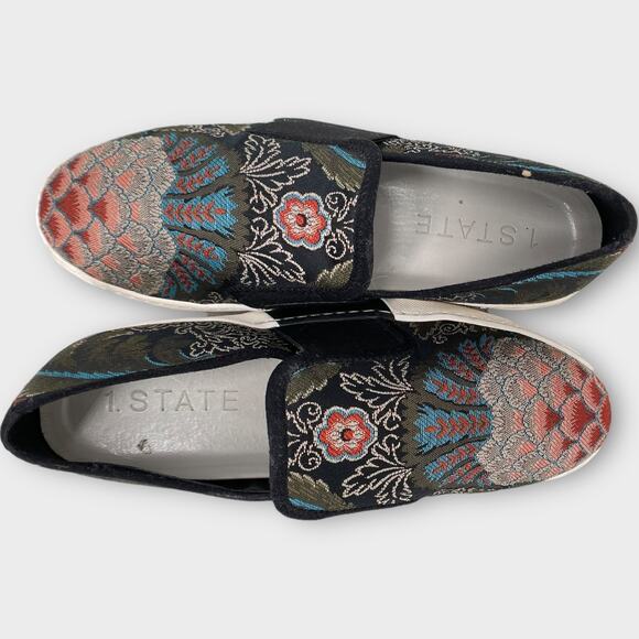 1. State Waylon Peacock Brocade Tapestry Slip On Sneaker Platform Anthropologie - Picture 5 of 10
